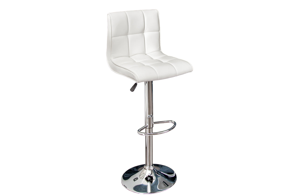 Barhocker MODENA 90-115cm Kunstleder weiß