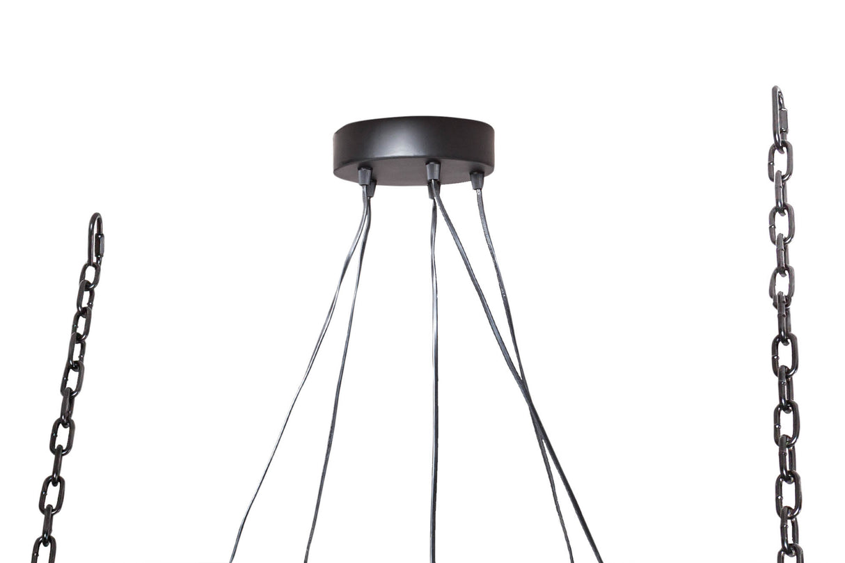 Pendelleuchte BARRACUDA 152cm für 5 Glühbirnen Recyclingholz