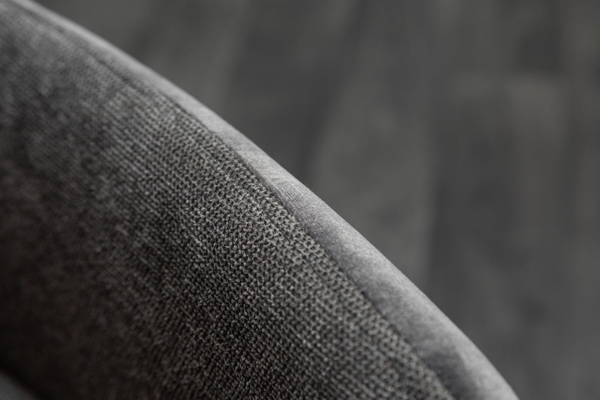 Swivel chair BIG GEORGE with armrests flat woven fabric anthracite rotatable