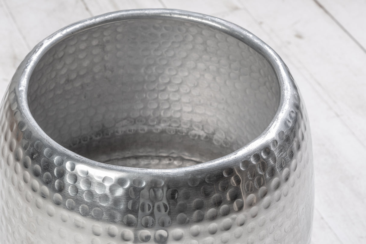 Beistelltisch ORIENT 50cm mit Hammerschlageffekt silber