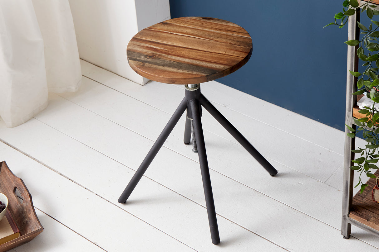 Stool FACTORY 38-60 cm acacia wood