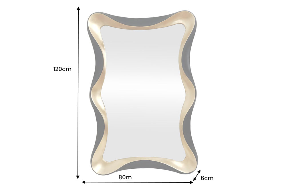 Wall mirror ALICE 120cm black gold