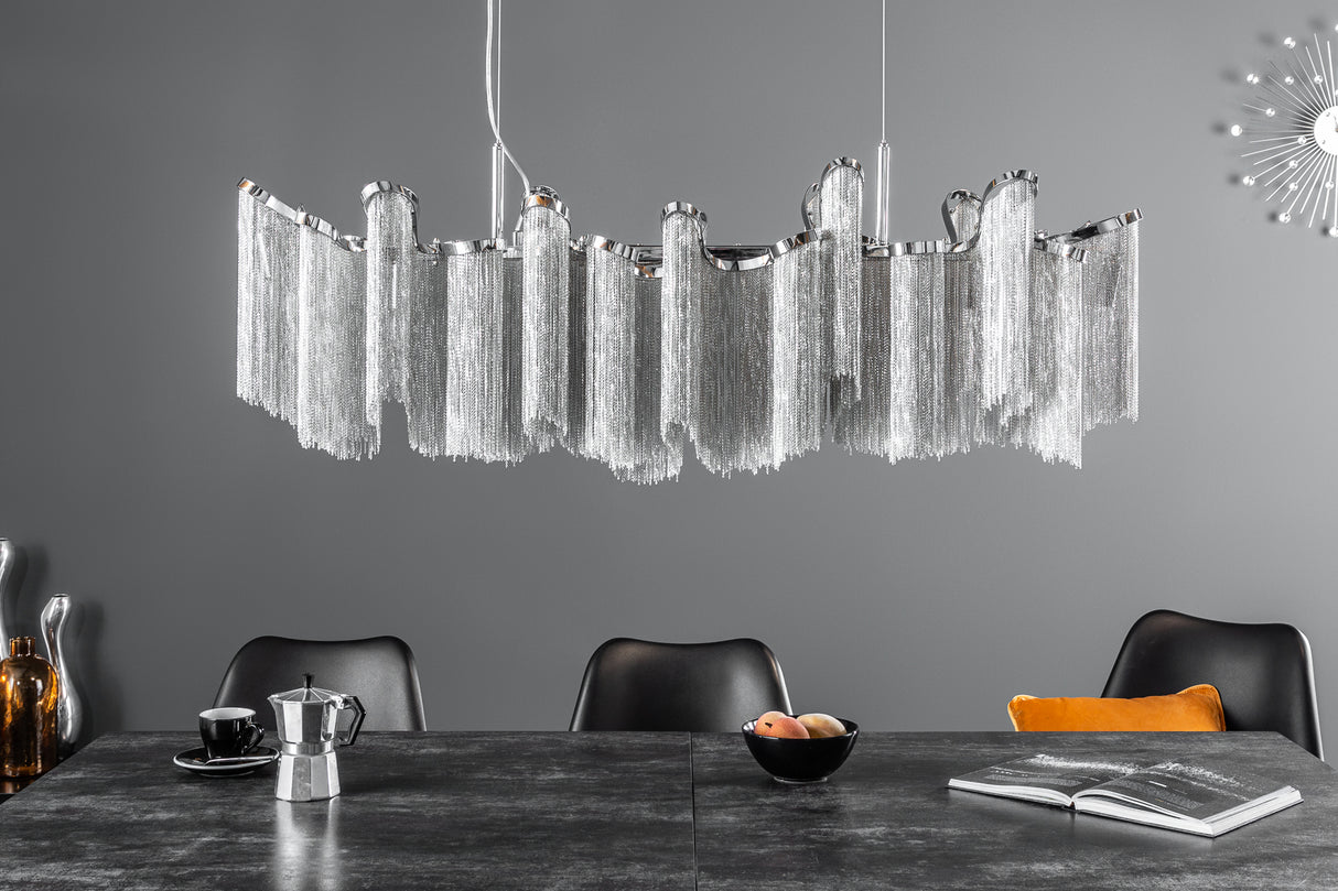 Pendelleuchte ELEGANCE 118cm Metall silber