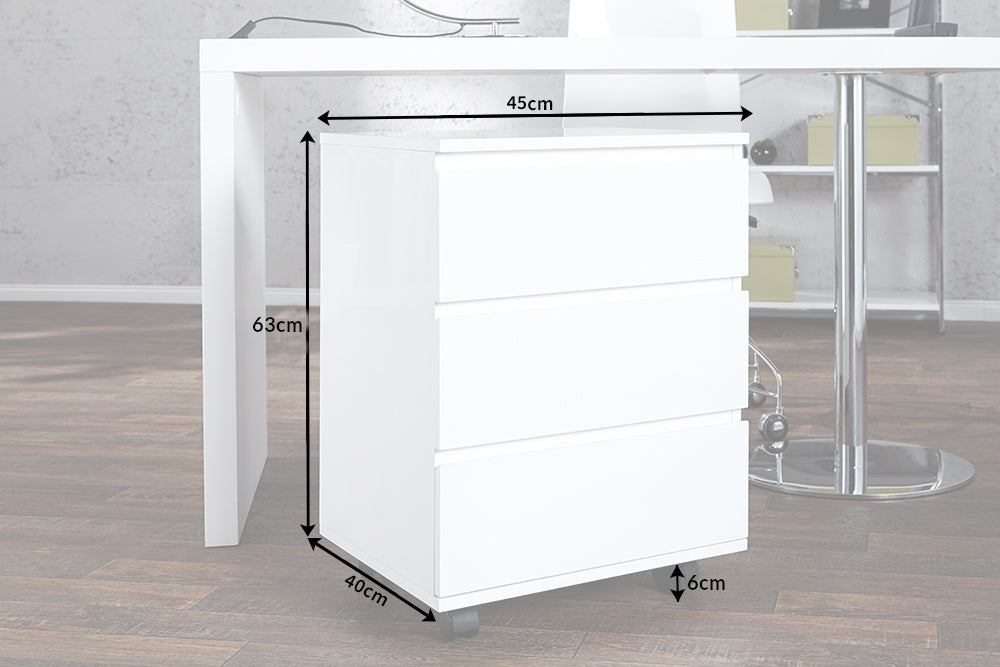 Mobile office pedestal BIG DEAL white