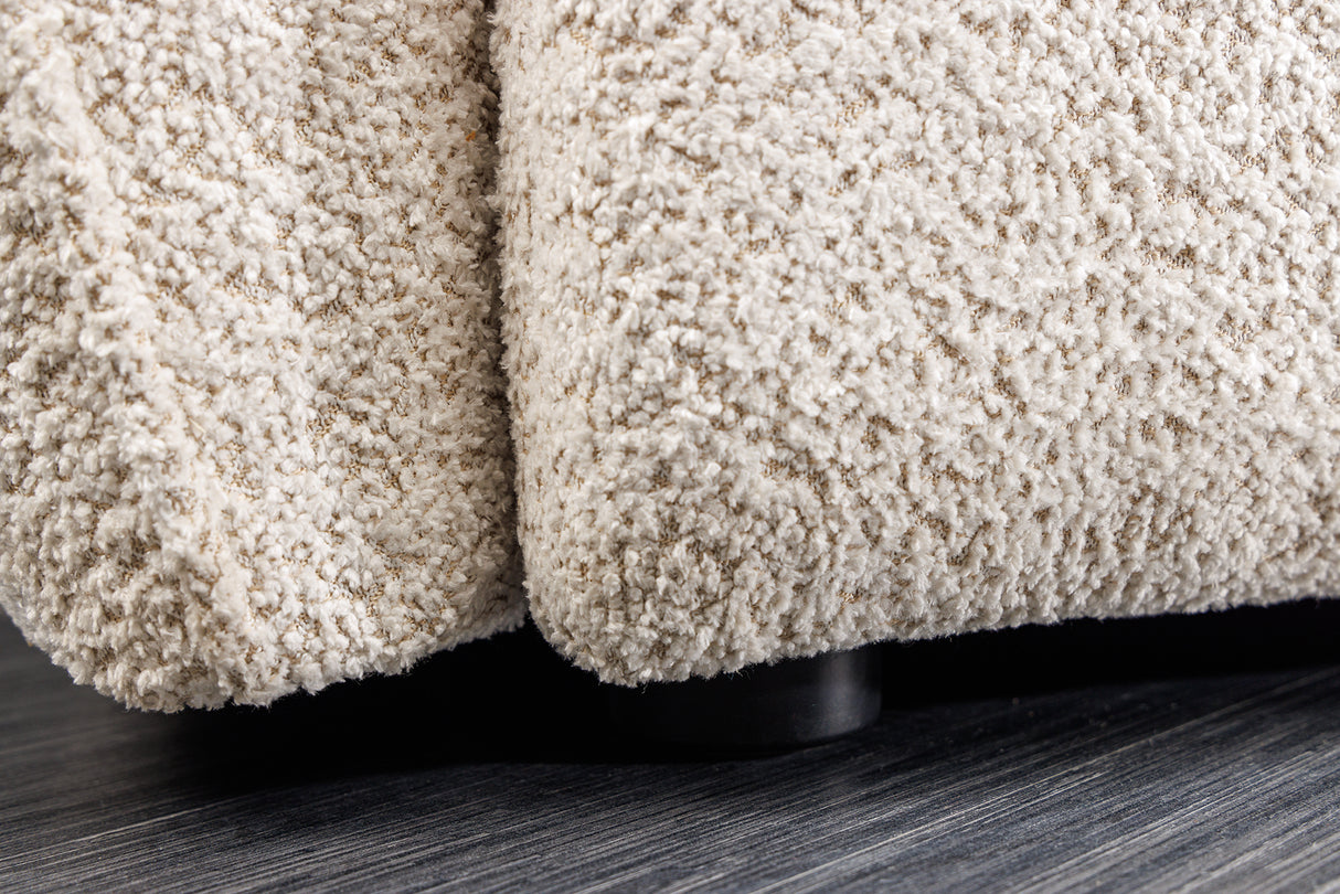 Sofa ROYAL 295cm XL Federkern abnehmbarer Bezug Bouclé champagner beige