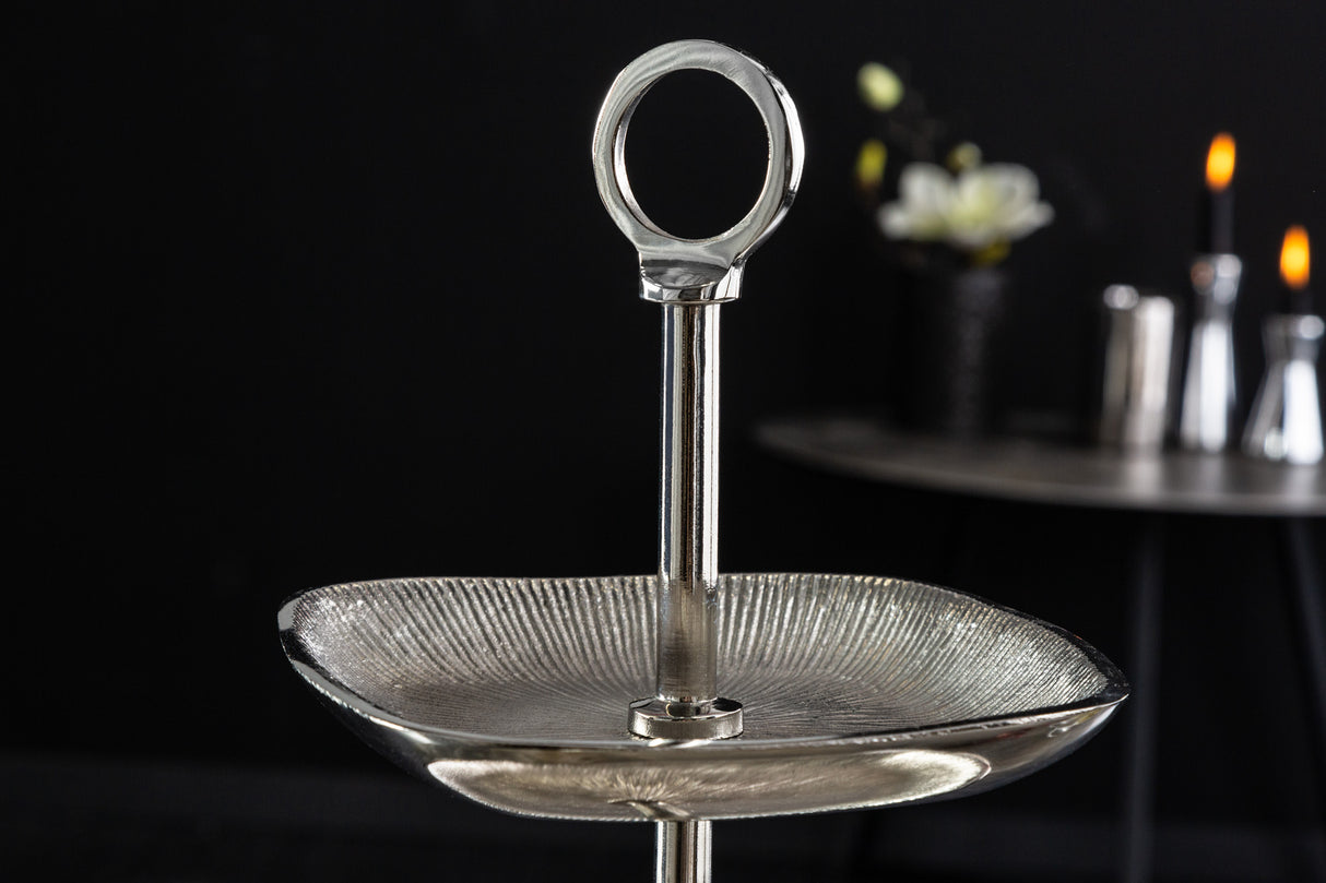Etagere ORIENT 45cm 3 trays vintage silver