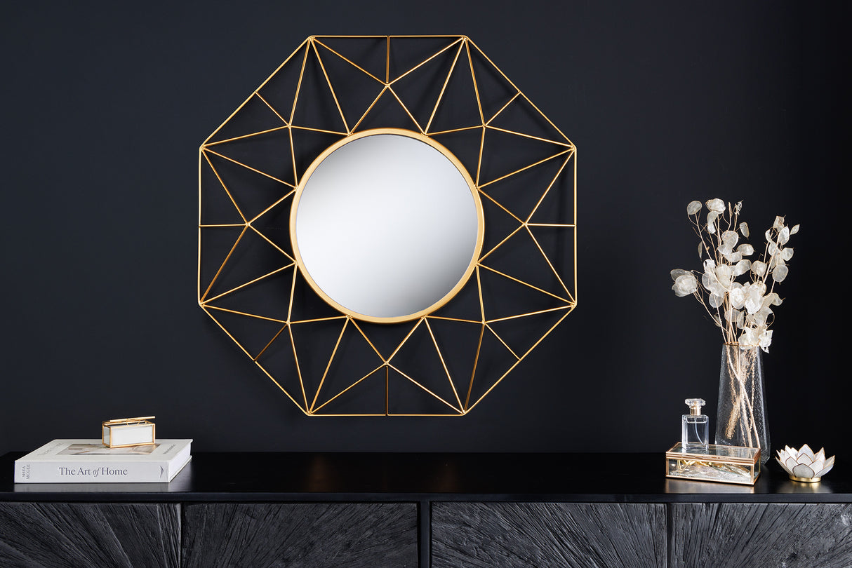 Wandspiegel DIAMOND L 80cm Eisen gold