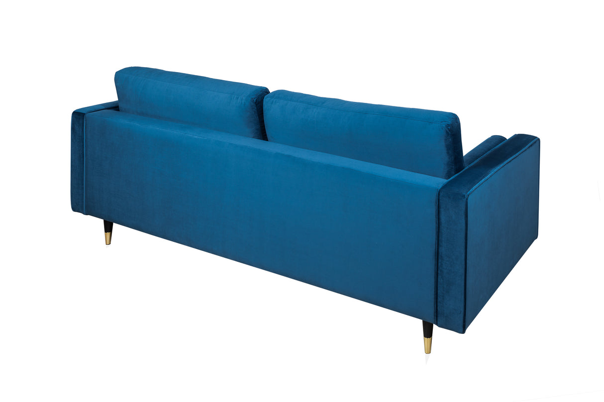 Sofa COZY VELVET 220cm 3-seater velvet teal blue