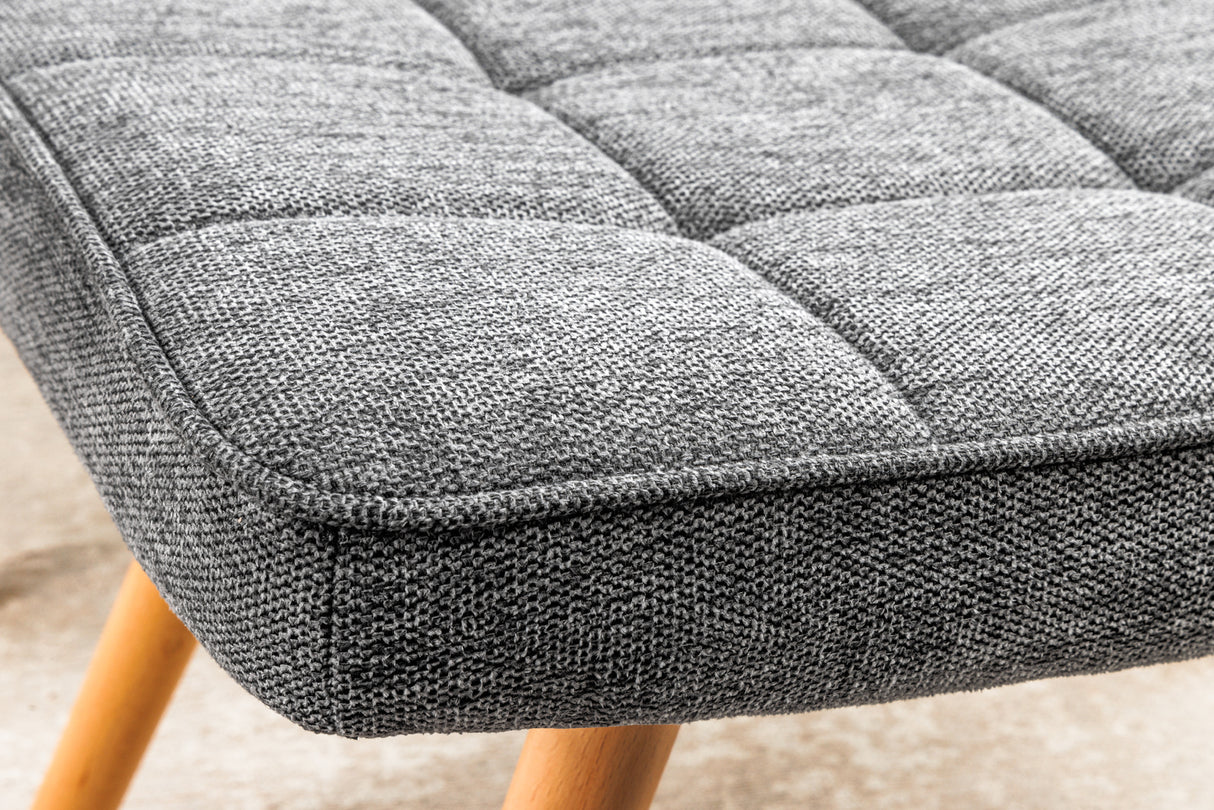 Stool SCANDINAVIA 40cm textured fabric grey