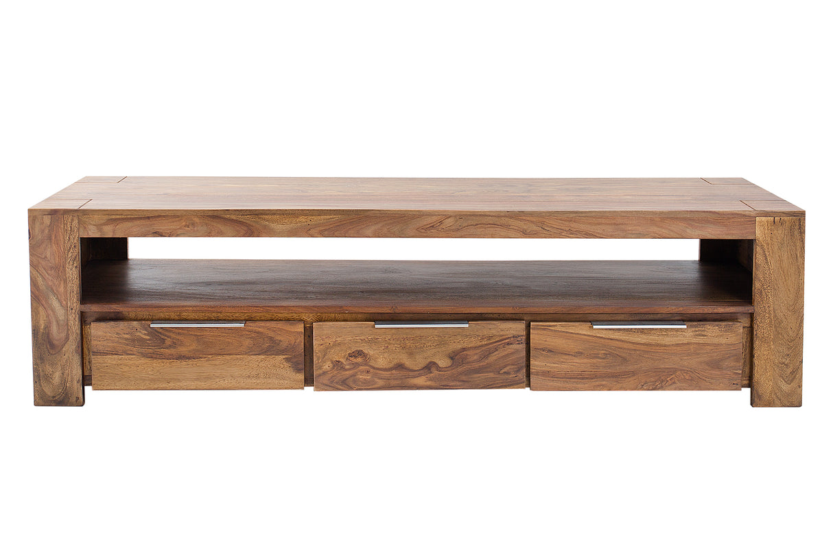 TV-Board MAKASSAR 170cm 3 Schubladen Sheesham-Holz