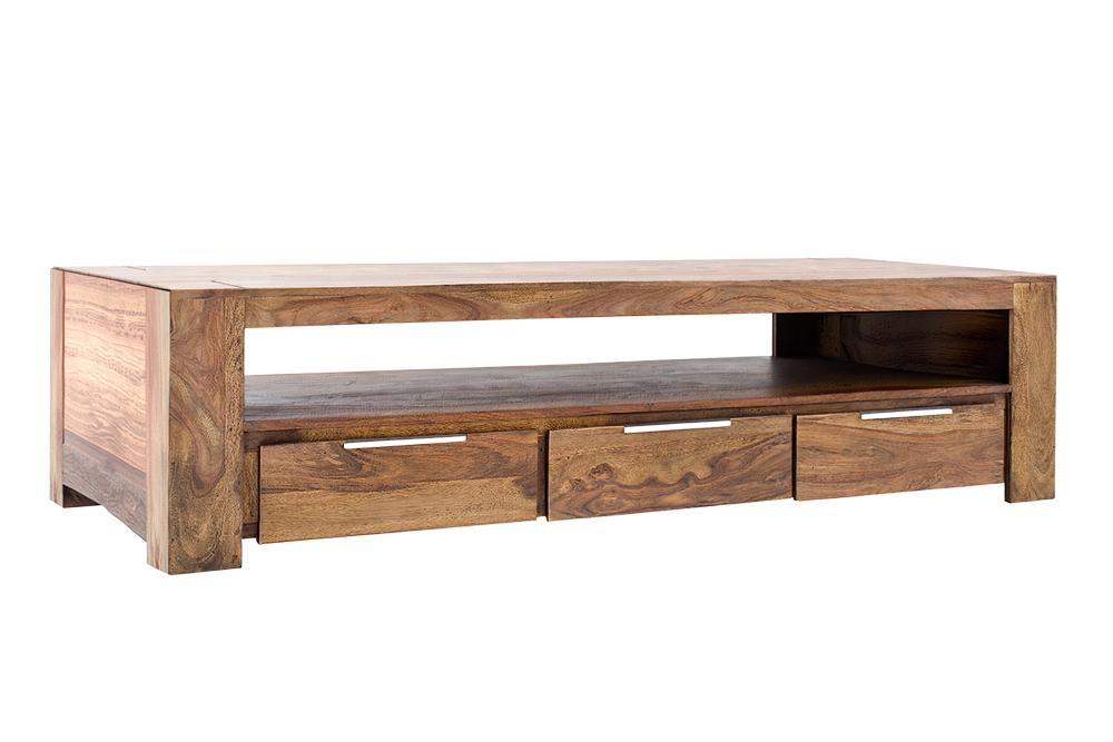 TV-Board MAKASSAR 170cm 3 drawers sheesham wood