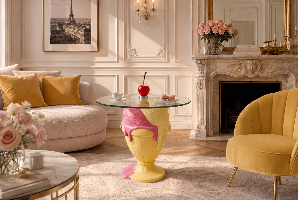 Beistelltisch SWEET SOCIETY Sundae 65 cm pastellgelb