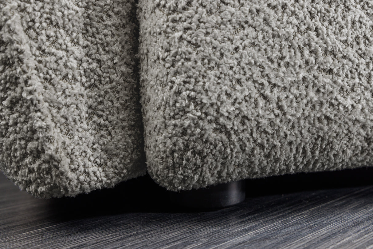 Sofa ROYAL 295cm XL spring core removable cover bouclé grey