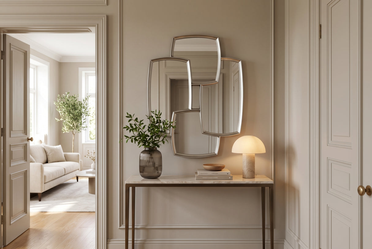 Wandspiegel QUADRA 90cm silber