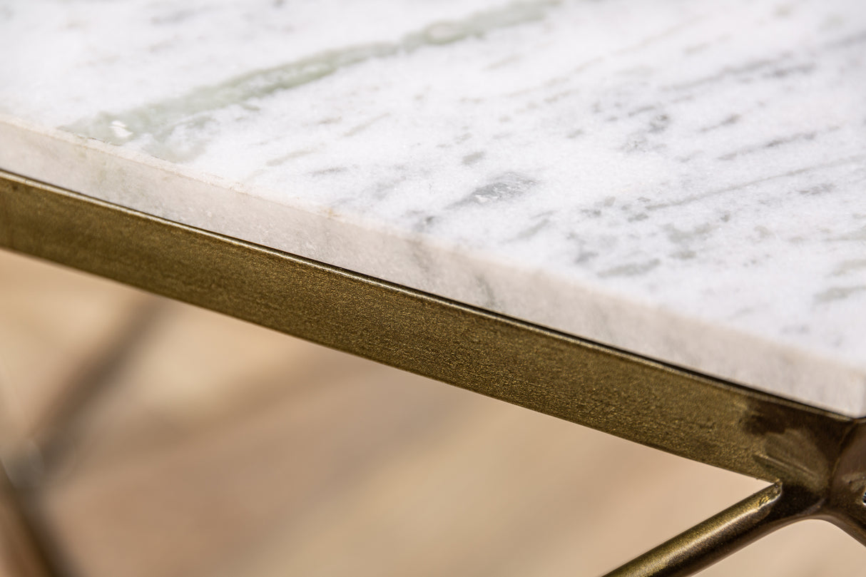 Couchtisch DIAMOND 70cm Marmor weiß