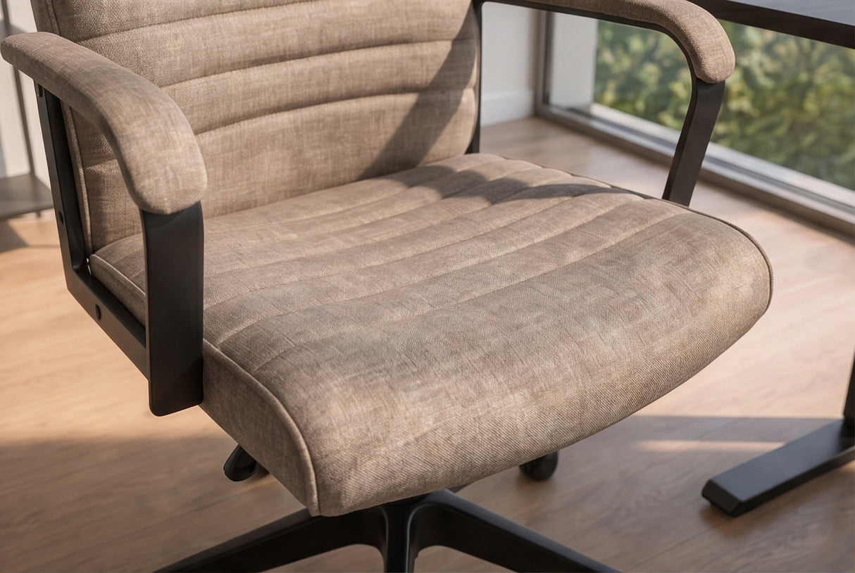 Office chair LAZIO 49-59cm w/ tilt function vogue velour velvet taupe