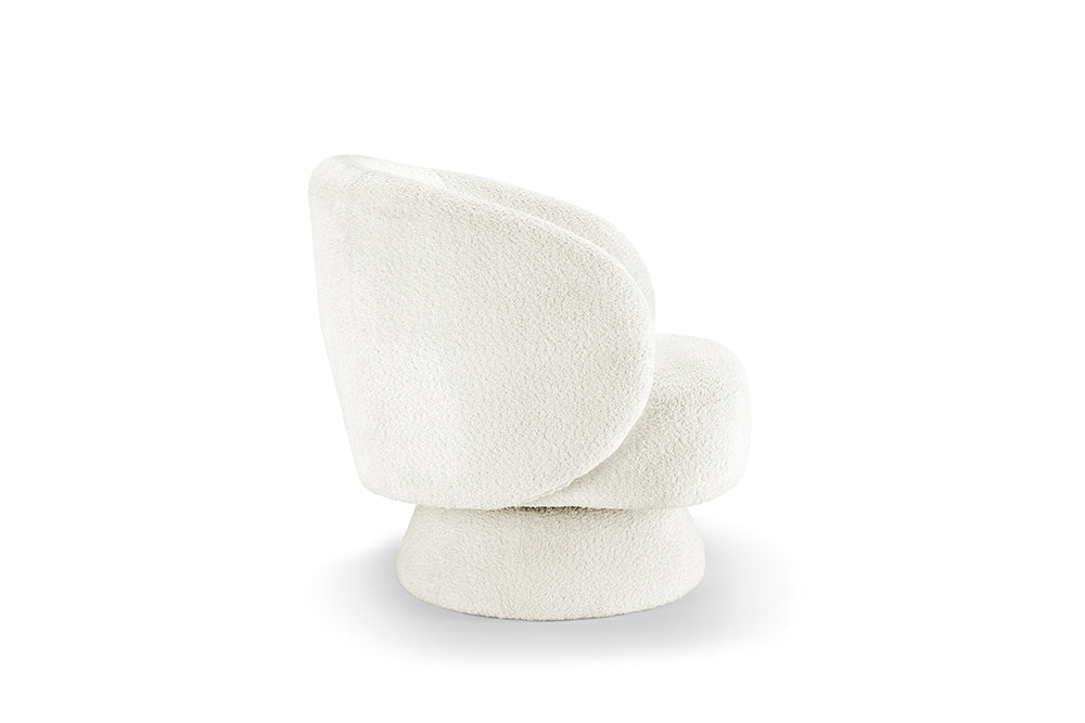 Armchair BOSSA NOVA 360° rotatable bouclé white