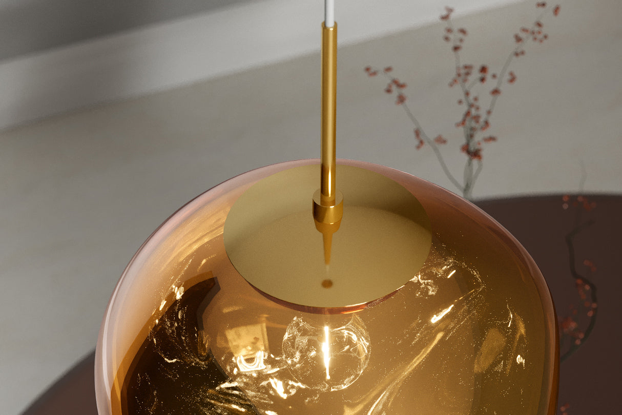 Pendelleuchte LIQUID DIAMOND 35cm Glas gold