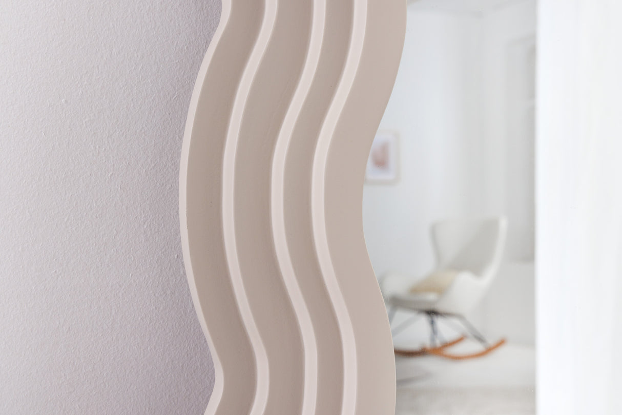 Wall mirror WAVE 160cm greige