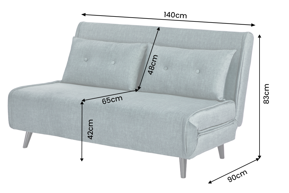 Sleeping chair SMART MULTIFUNCTION 140cm velvet petrol