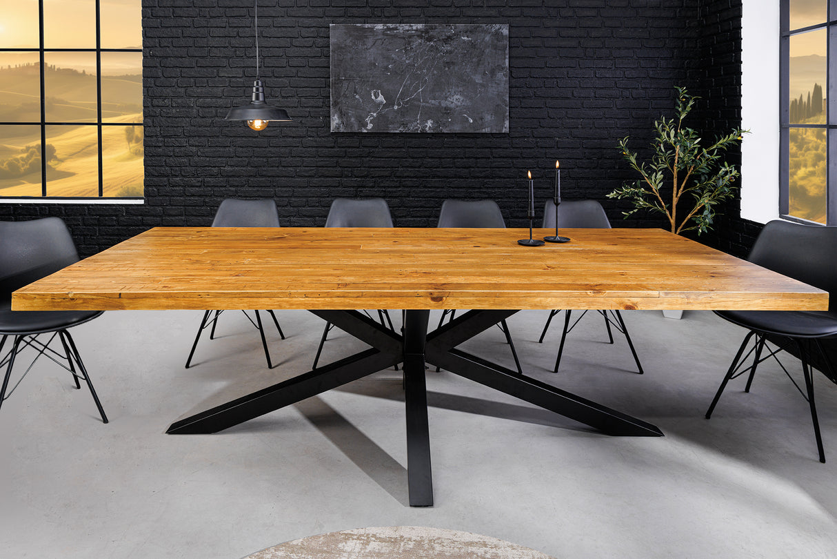 Dining table GALAXIE 240cm pinewood vintage brown