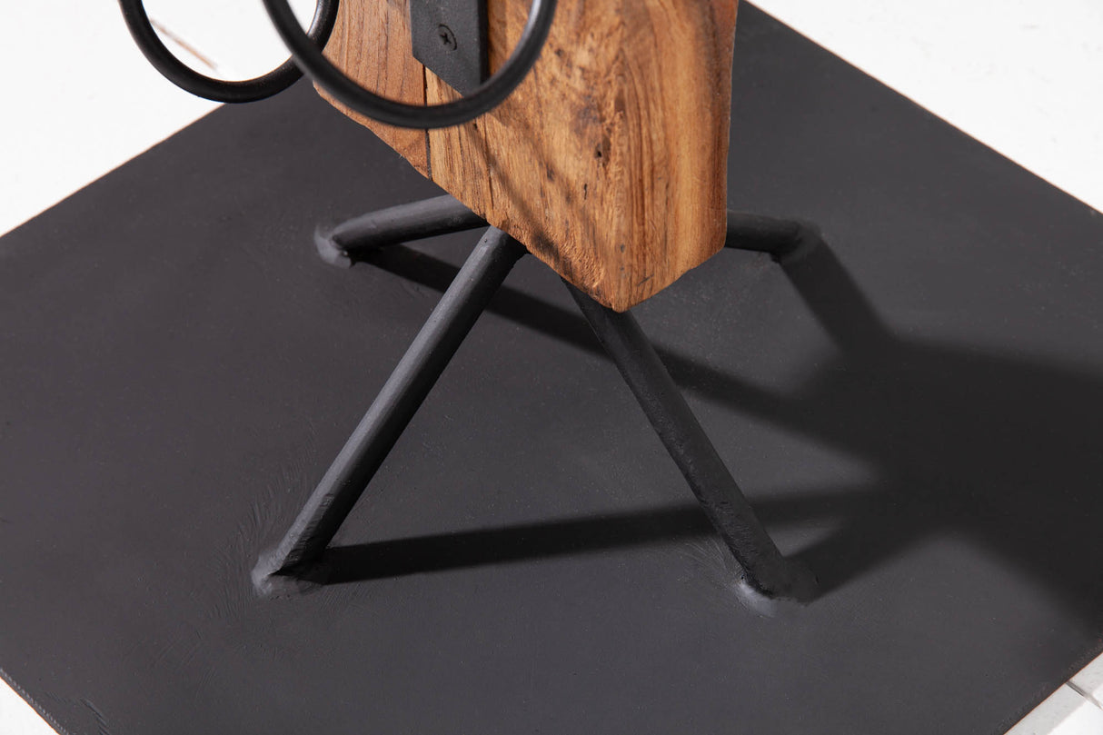 Wine rack EUPHORIA BARRACUDA 140cm for 8 bottles massive teak wood