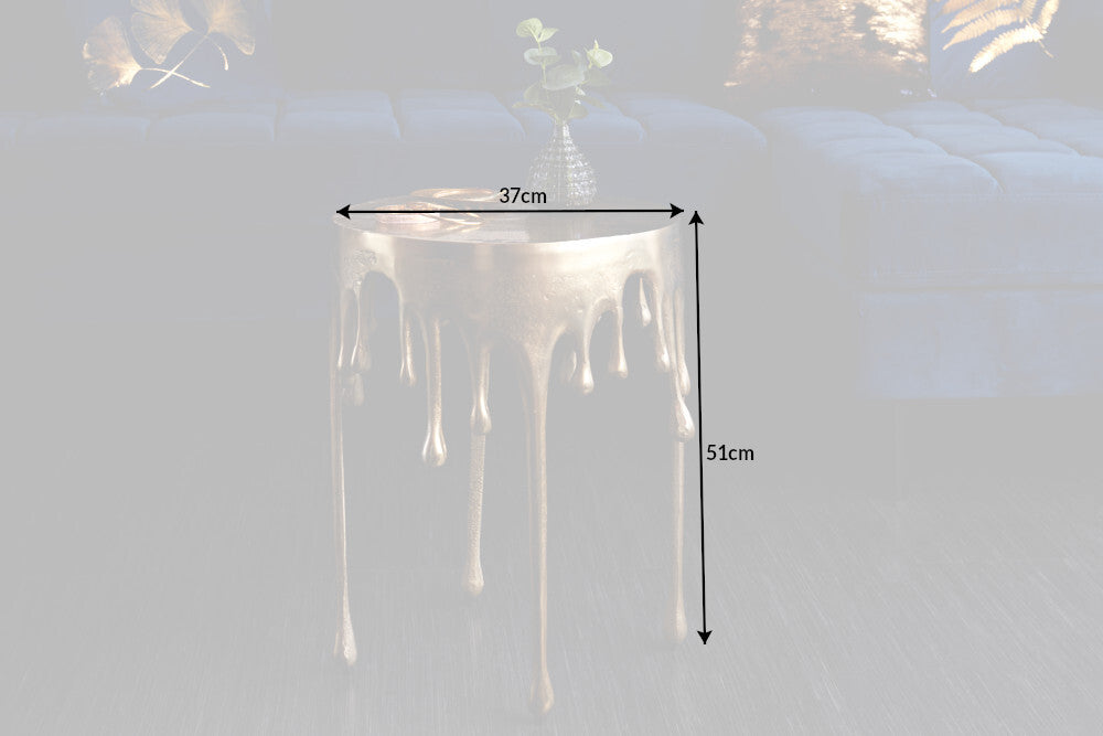 Beistelltisch LIQUID LINE Ø 50cm rund gold