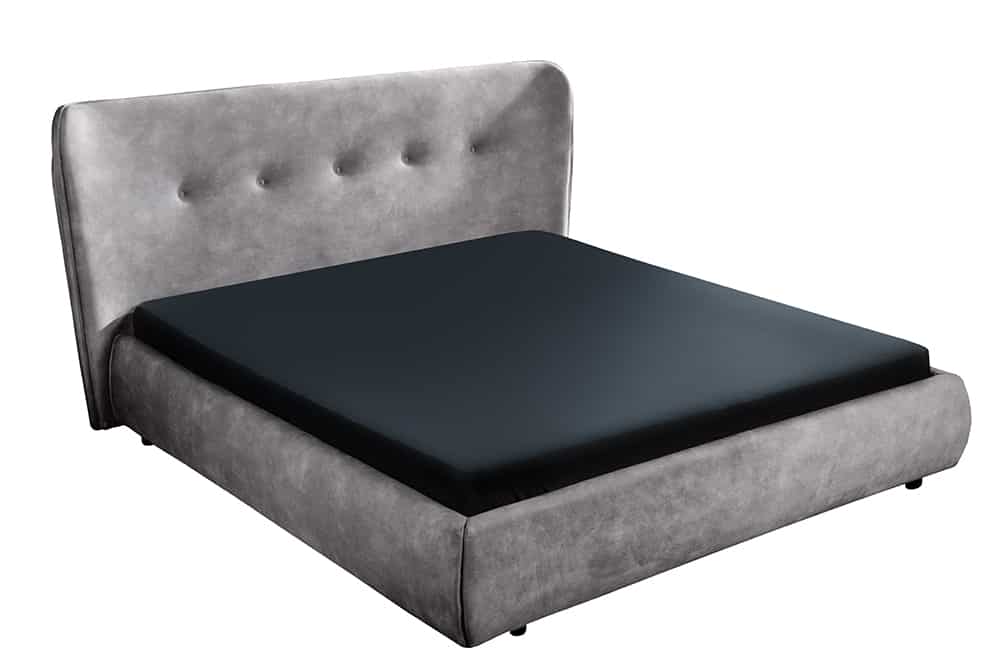 Bed FLORENZ 180x200cm velvet grey