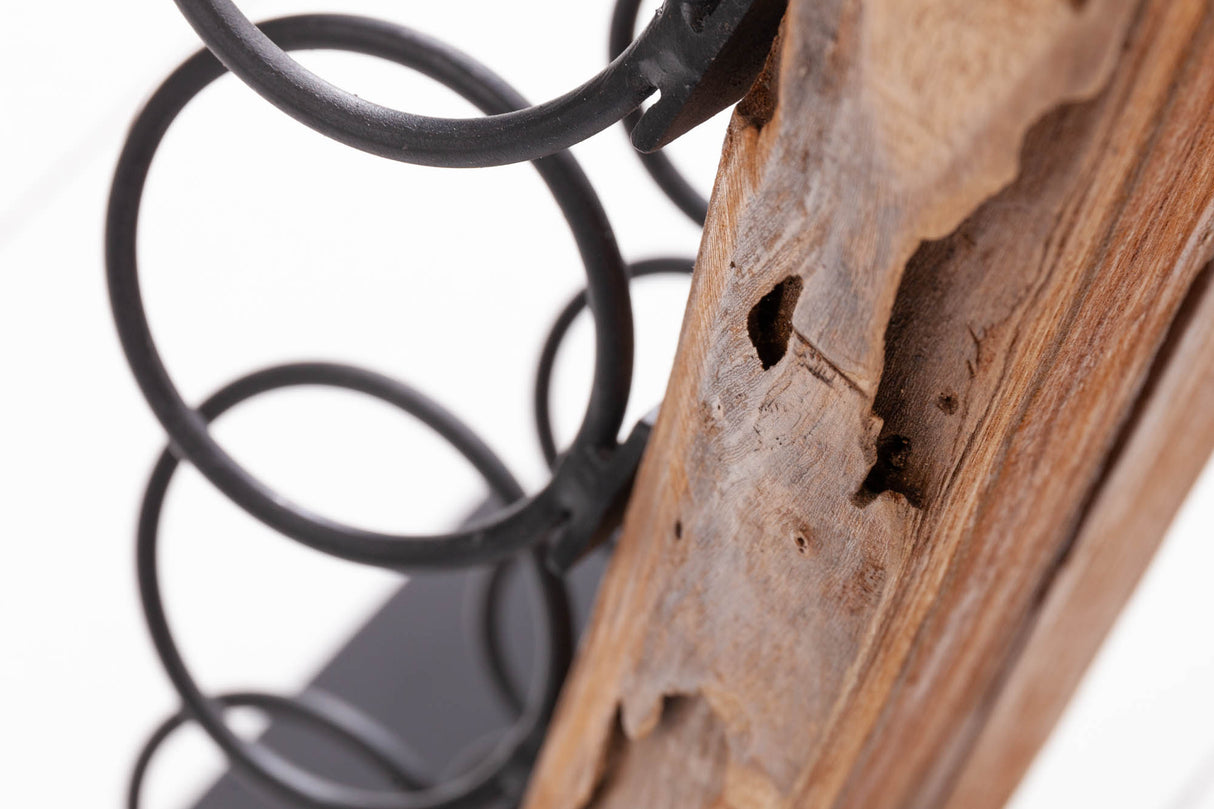 Wine rack EUPHORIA BARRACUDA 140cm for 8 bottles massive teak wood