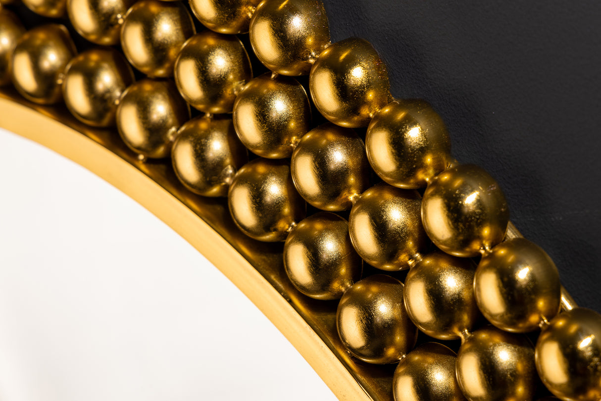 Wandspiegel PEARLS 75cm Eisen gold