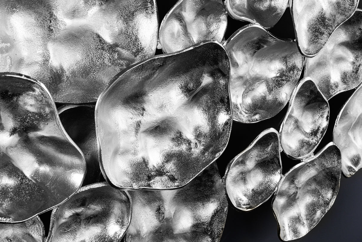 Wanddeko VARIATION 100cm silber handgefertigt