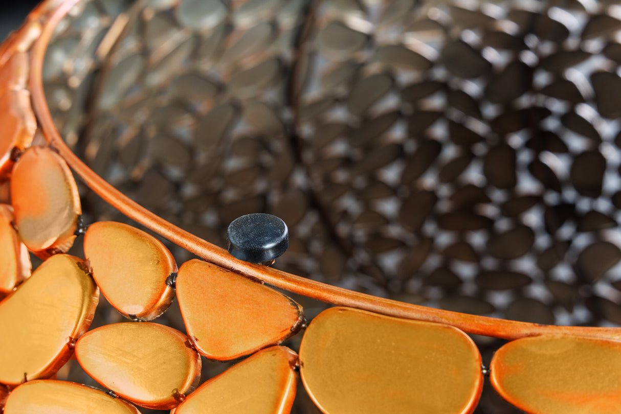 Coffee table STONE MOSAIC 75cm copper