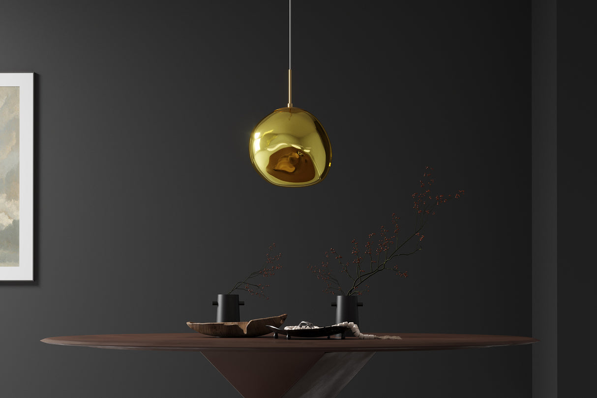 Pendelleuchte LIQUID DIAMOND 35cm Glas gold