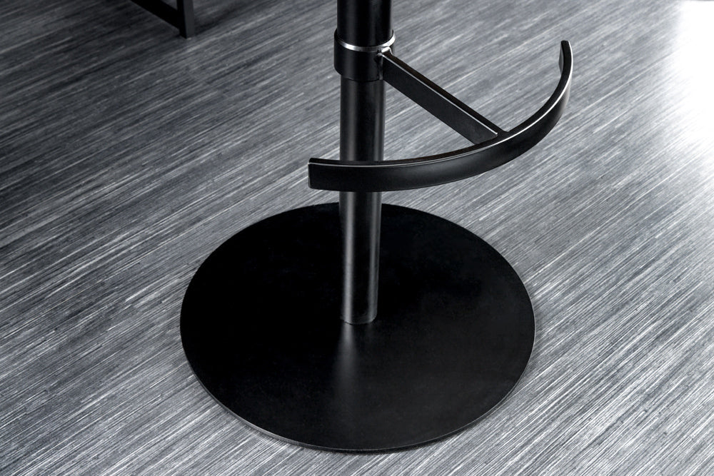Bar stool BIG GEORGE w/ armrests microfibre leather anthracite rotatable height adjustable