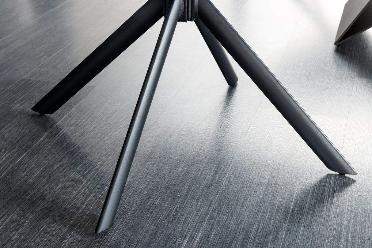 Drehsessel PAPILLON drehbar 180° m. Armlehnen Leder braun