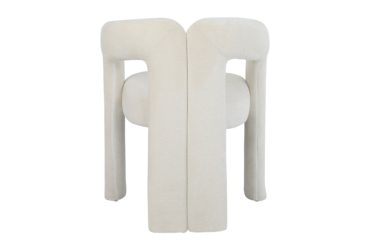 Chair ARCH bouclé creme white teddy fleece armchair