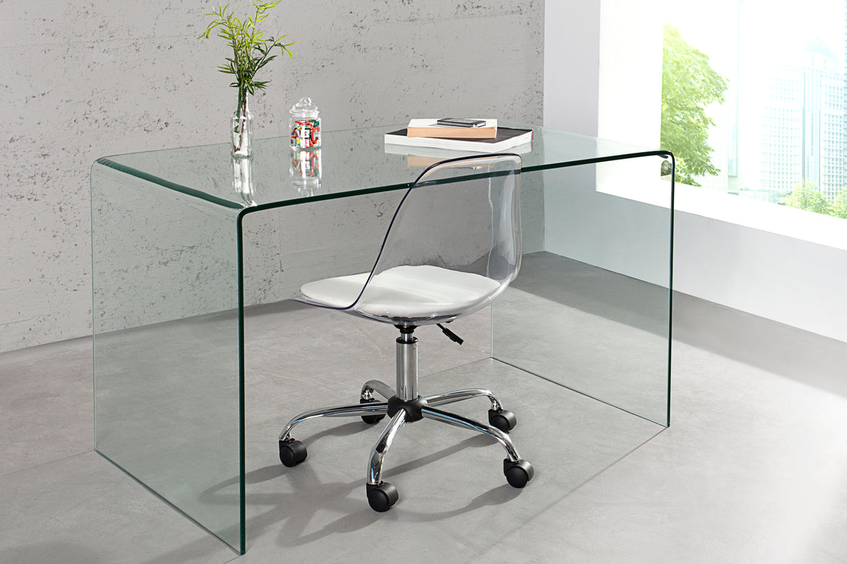 Office table desk FANTOME 120cm 12mm tempered glass