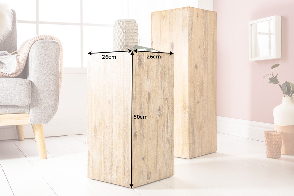 Decoration pillar COLUMNA 50cm acacia teak grey
