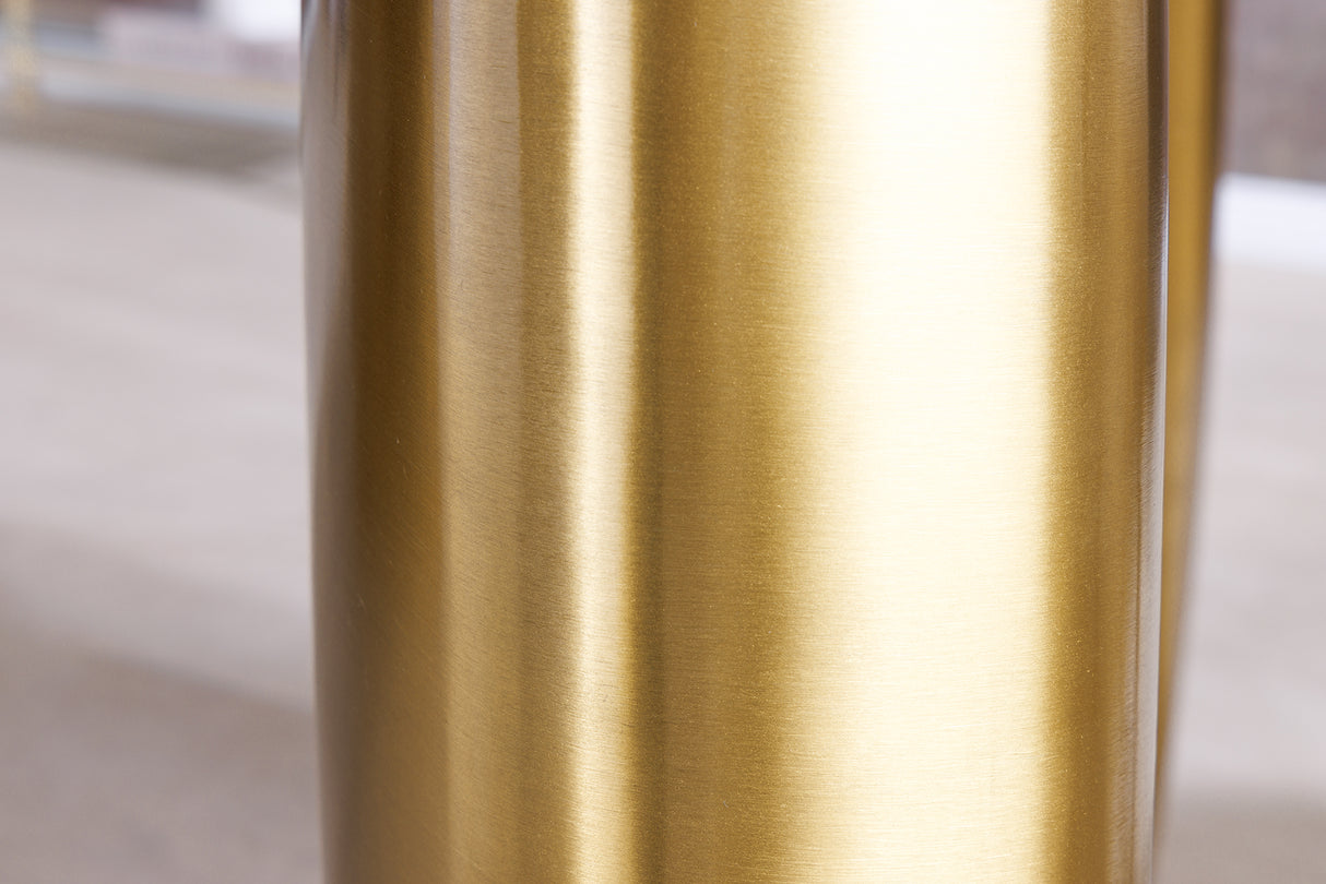 Dining table ORGANIC 200cm oval multicoloured marble top w/ champagne golden frame