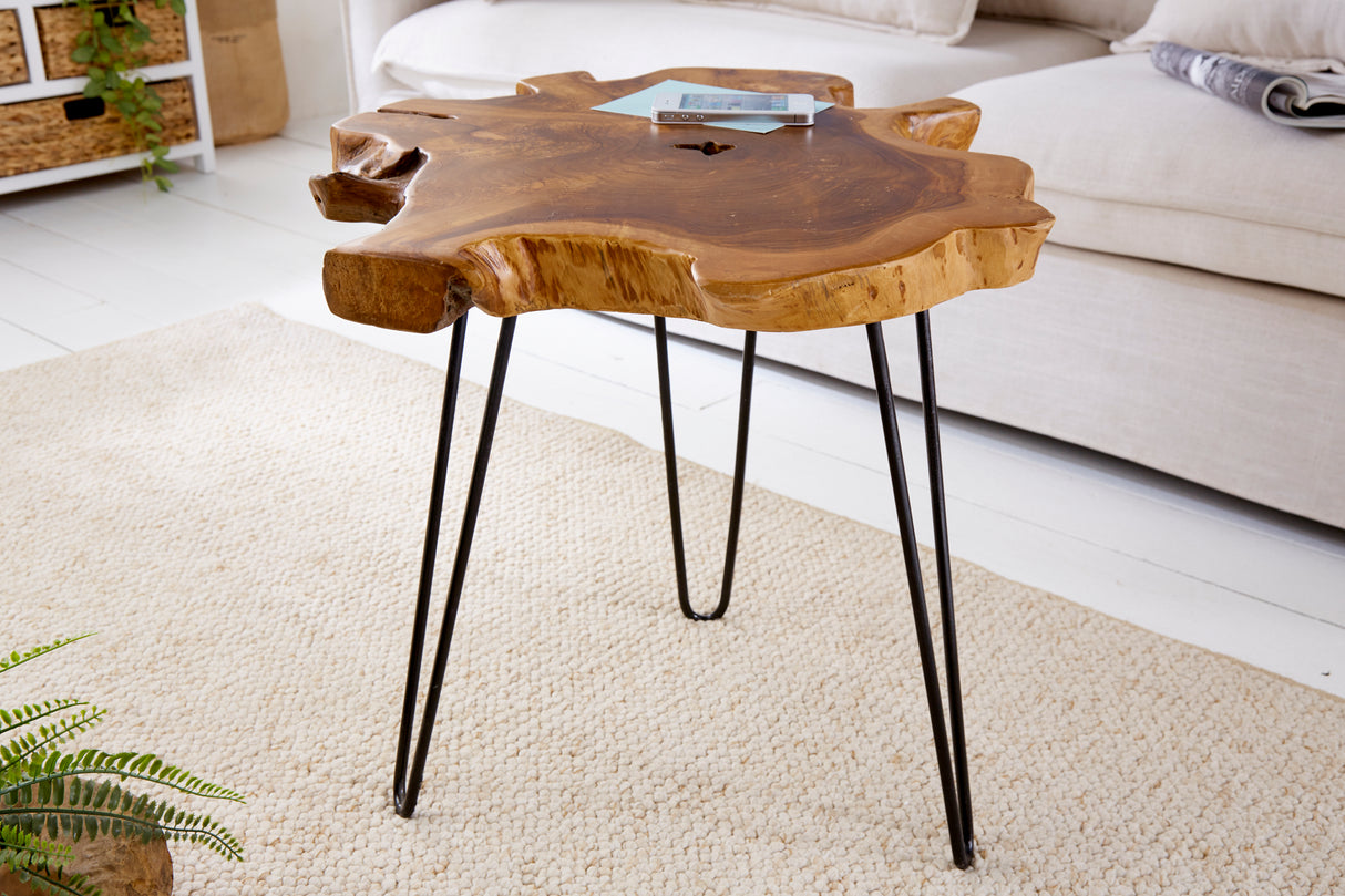 Beistelltisch WILD 50cm massives Teakholz