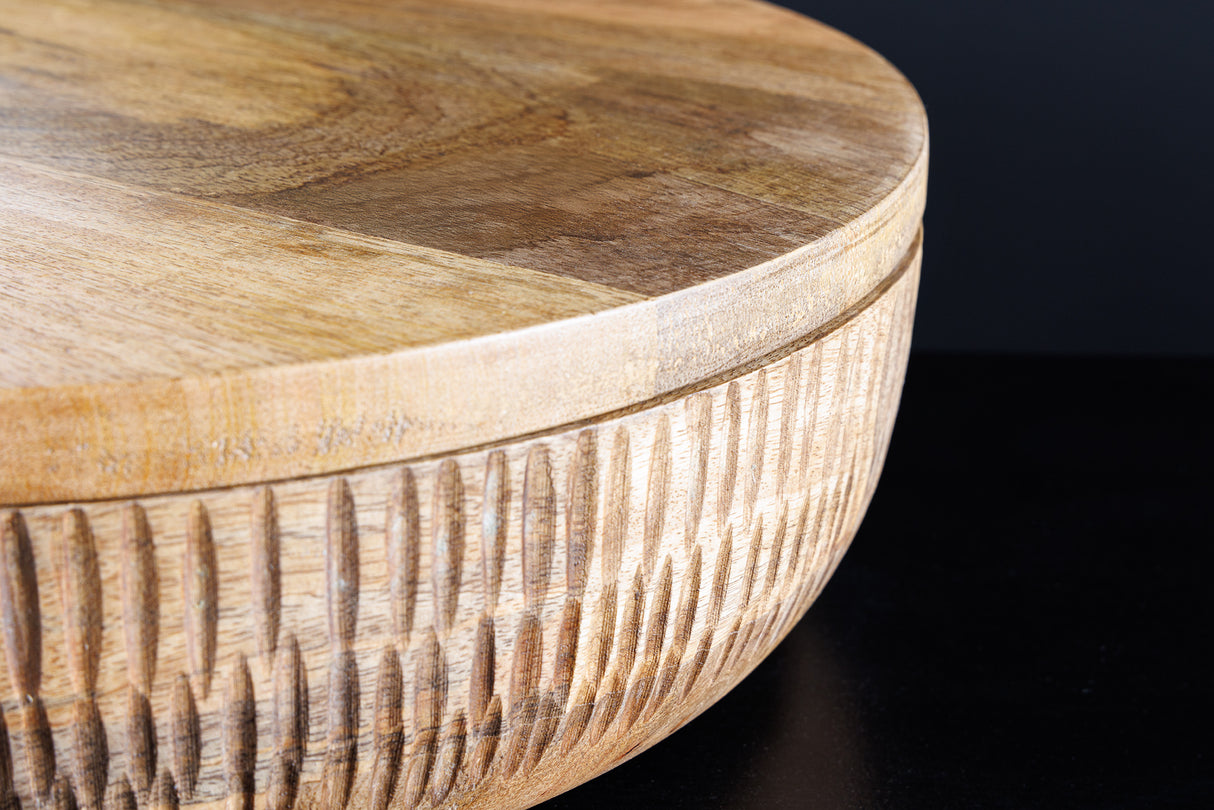 Schüssel PURE NATURE mit Deckel 40cm Mangoholz