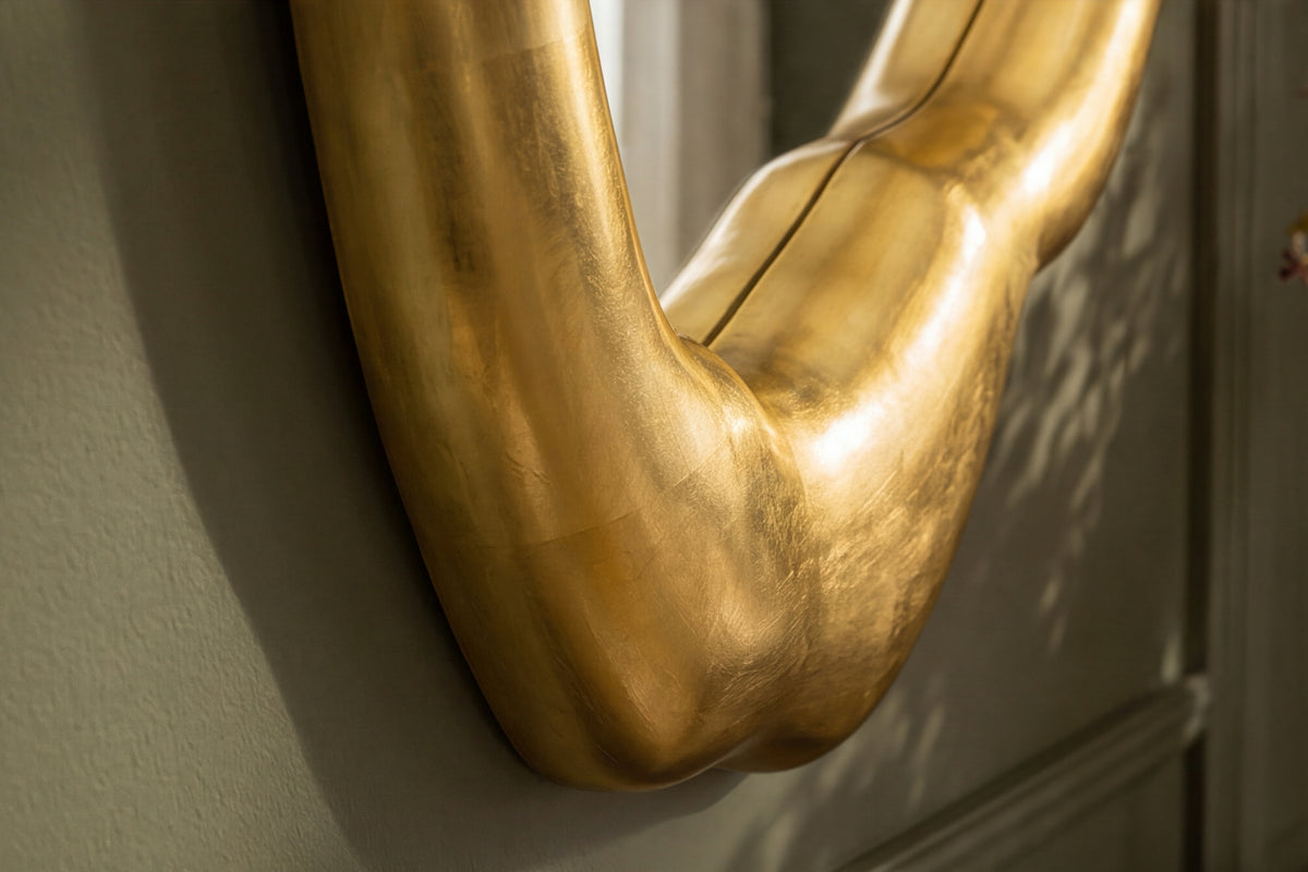 Wandspiegel AURA 90cm gold