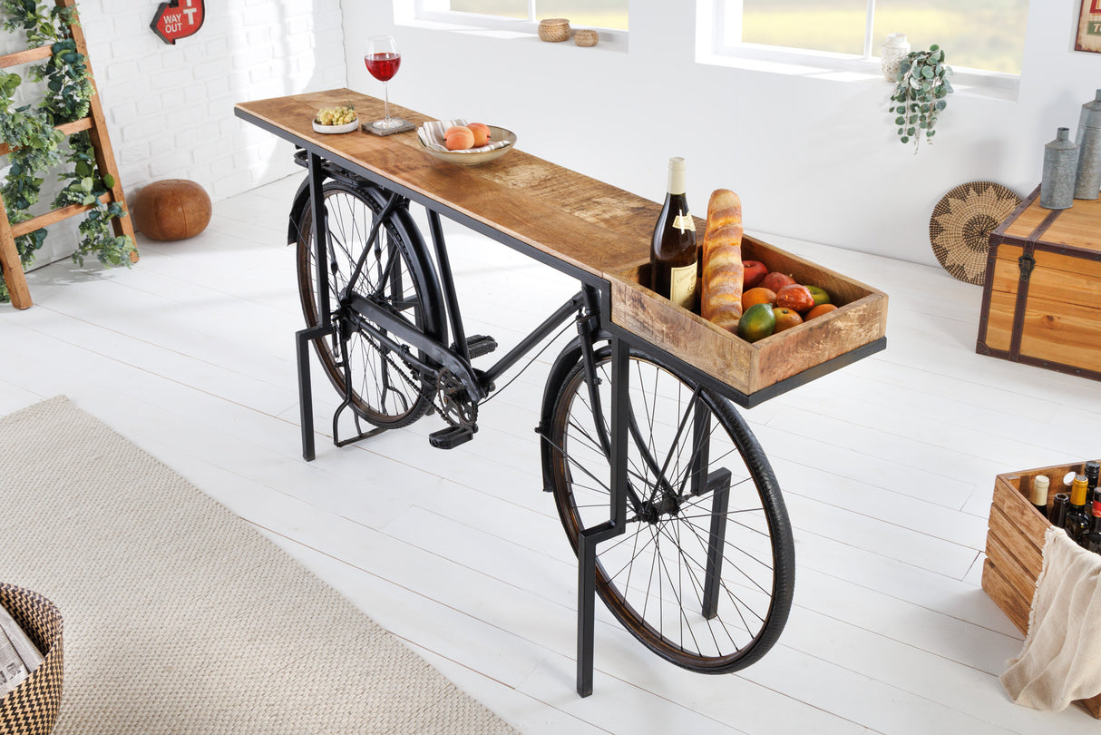 Console BICYCLE 195cm mango wood plate