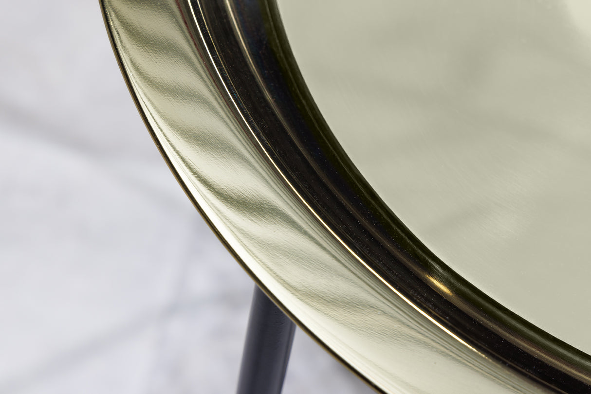 Beistelltisch CASABLANCA 50cm Messing gold abnehmbares Tablett