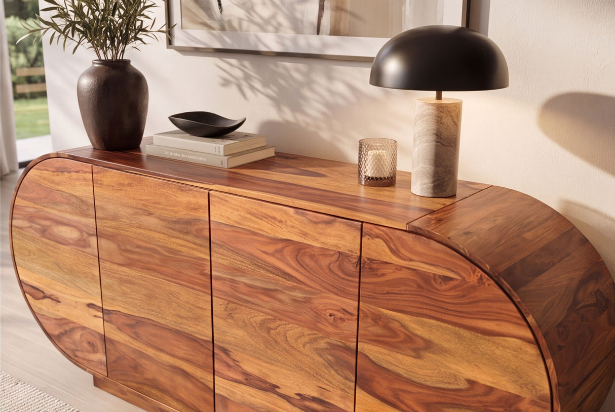 Sideboard ORGANIKO 180cm oval sheesham wood brown