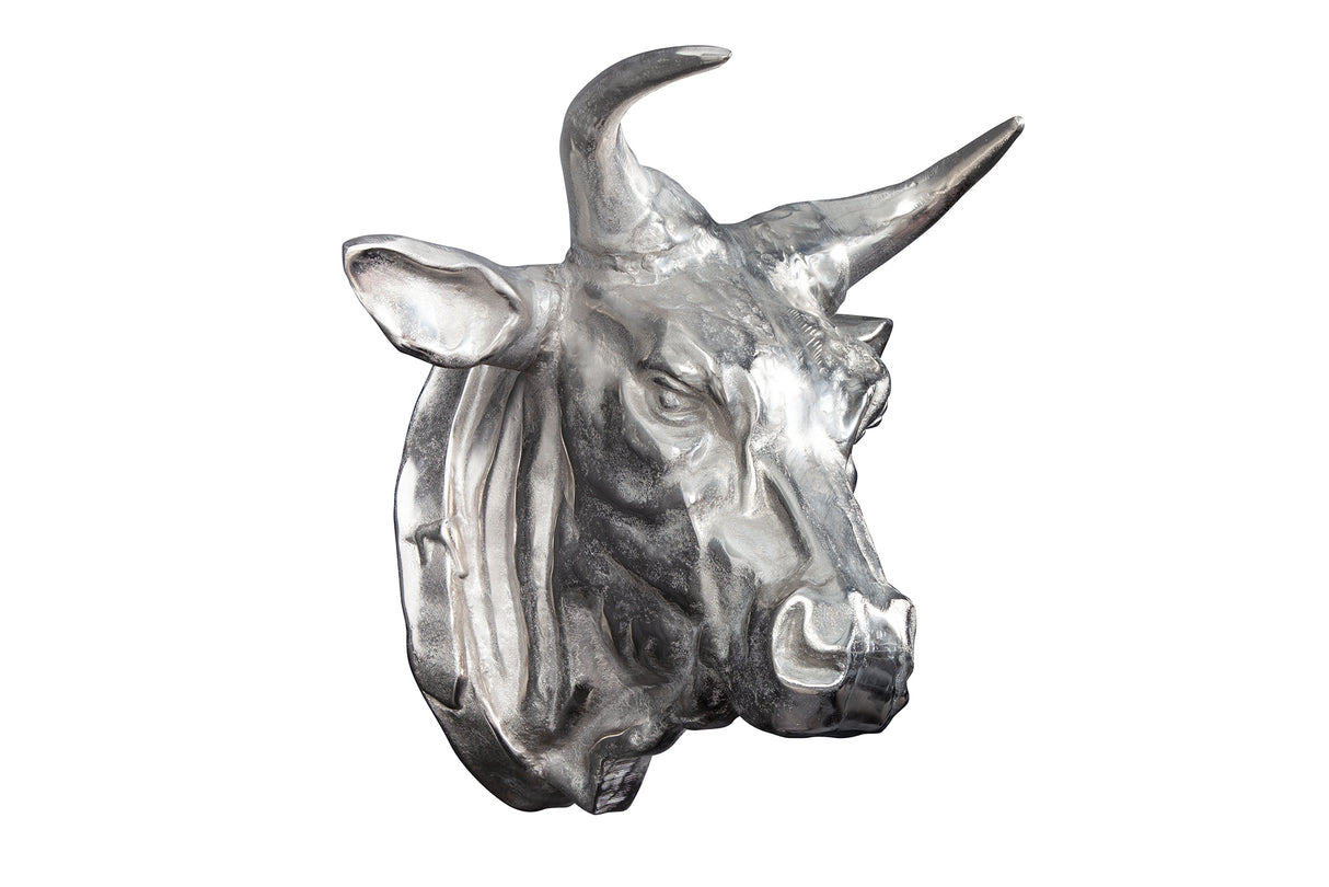 Wanddeko Stierkopf TORERO 65cm silber