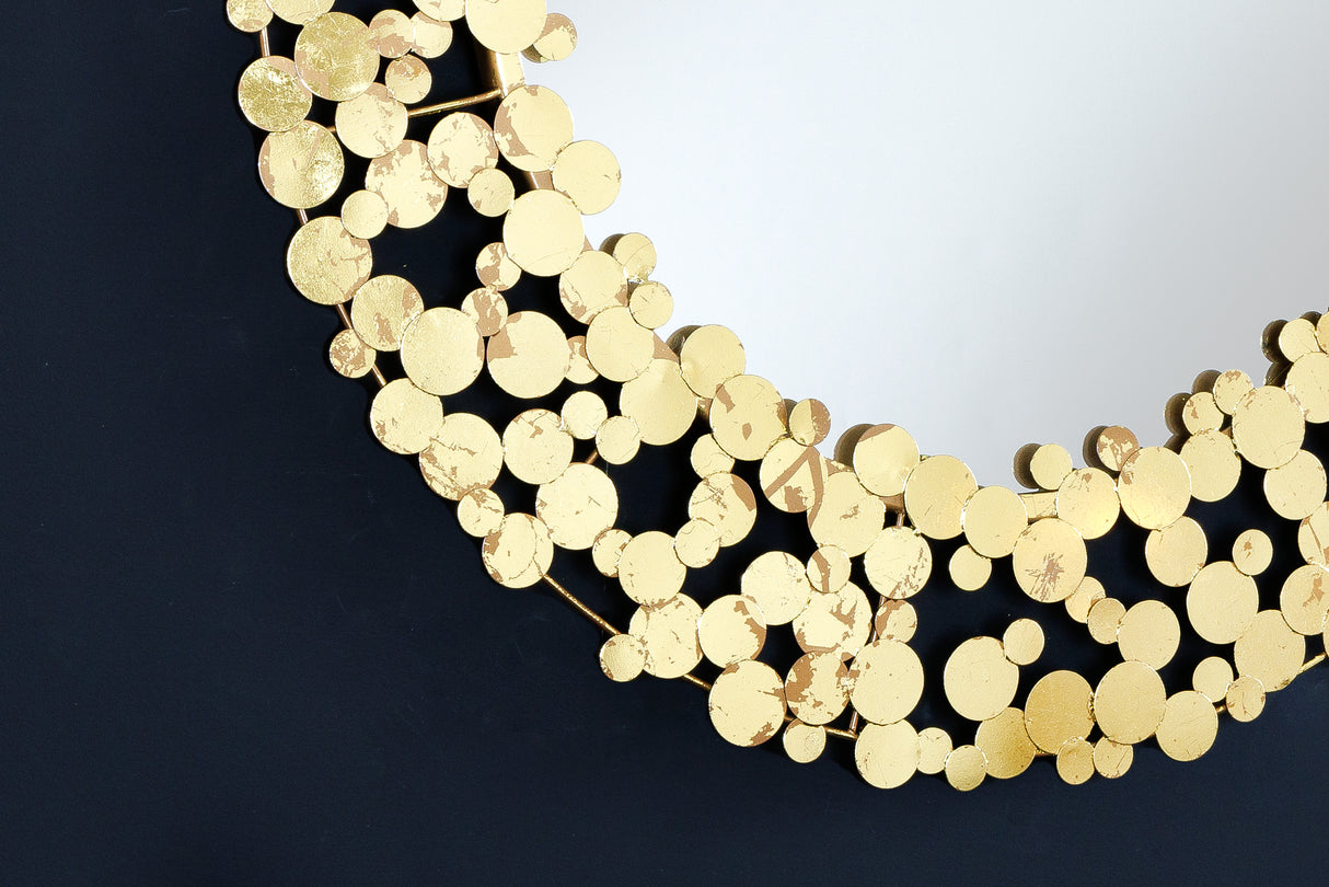 Wandspiegel COINS 80cm Antik Gold