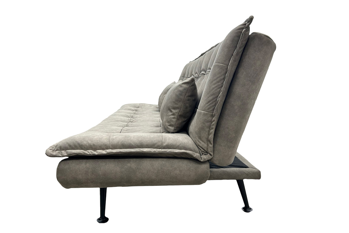 Sofa bed JAZZ 195cm 3-seater microfibre taupe