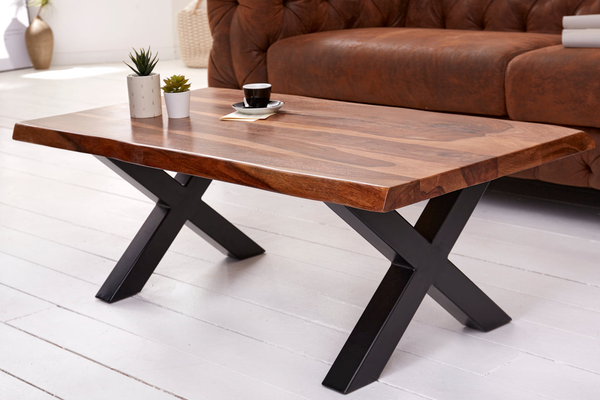 Coffee table AMAZONAS 110cm X-legs sheesham wood