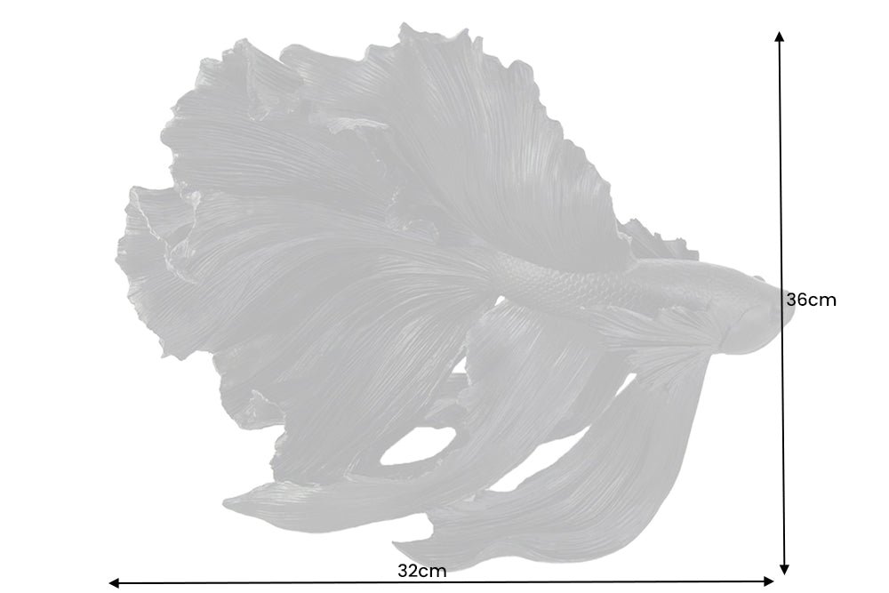 Decoration fish CROWNTAIL 35cm polyresin black